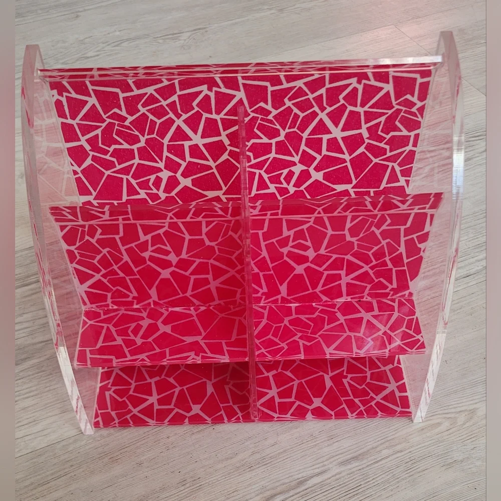Hot Pink Geometric Multipurpose Home Organizer